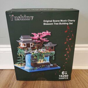 Yushinv Original Scene Music Cherry Blossom Tree Building Set 3320 Pieces